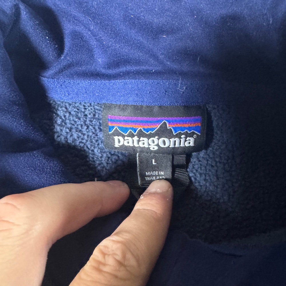Patagonia Better Sweater Mens L Blue 1/4 Zip Pullover Fleece 25522 FA18 Navy - Picture 4 of 9